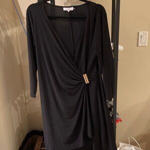 Calvin Klein Black Dress with Gold Accent